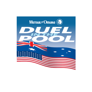Mutual of Omaha Duel in the Pool logo Art Direction by: Bart Crosby, Crosby Associates
